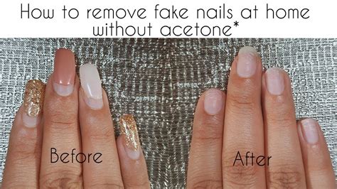 how to remove glued fake nails without acetone